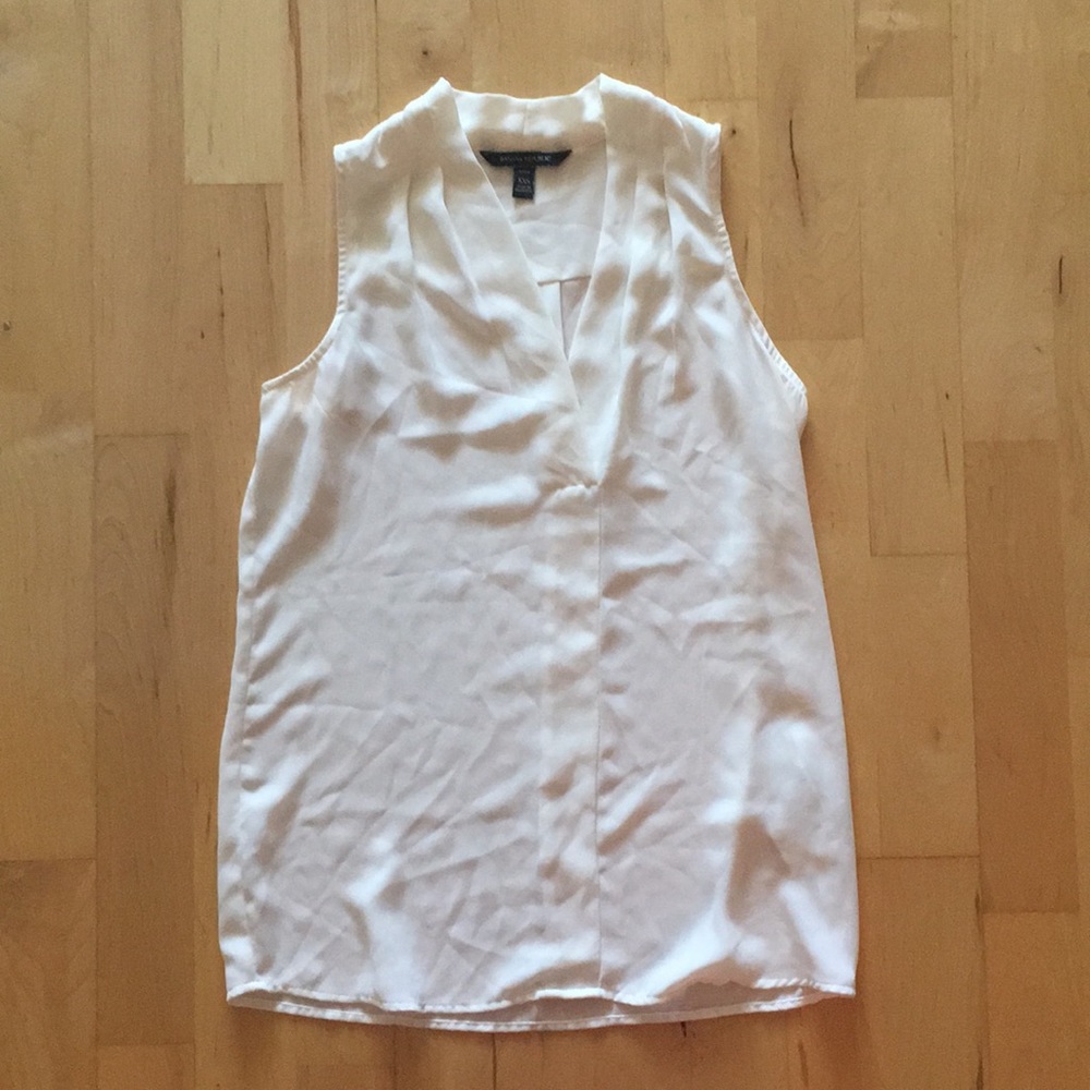 Chiffon cream sleeveless work top